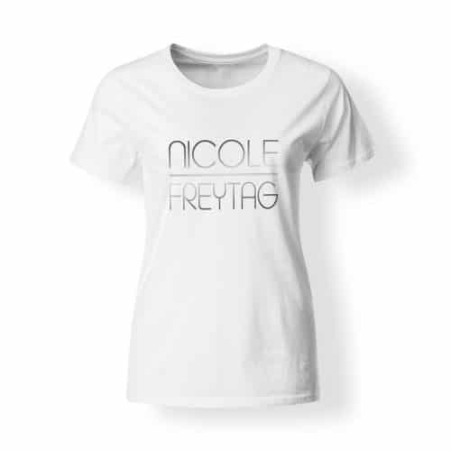 T-Shirt Damen Nicole Freytag Logo weiß
