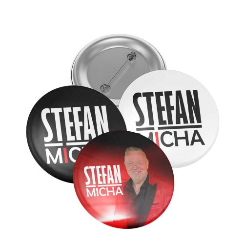 Ansteck Buttons Stefan Micha 3er Set