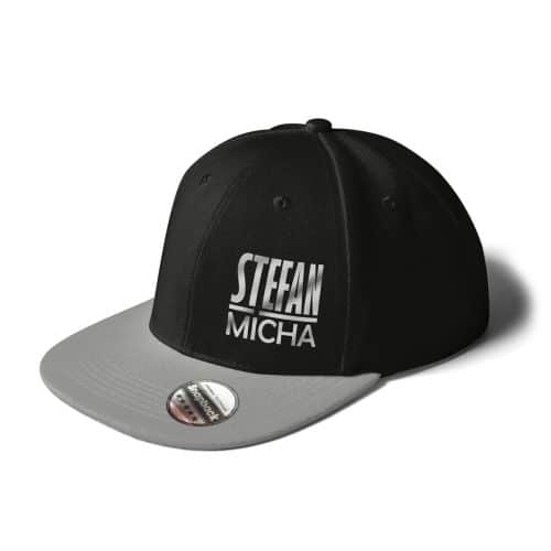 Cap Snapback Stefan Micha Logo schwarz grau