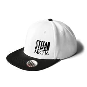 Cap Snapback Stefan Micha Logo weiß schwarz
