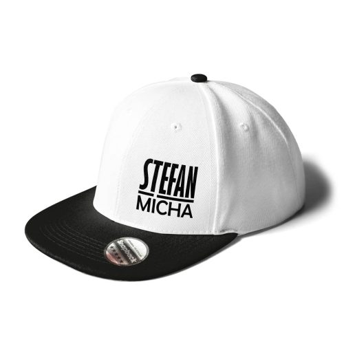 Cap Snapback Stefan Micha Logo weiß schwarz