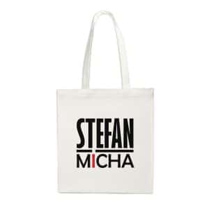 Einkaufstasche Stefan Micha Logo weiß
