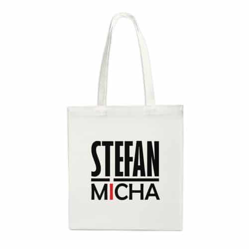 Einkaufstasche Stefan Micha Logo weiß