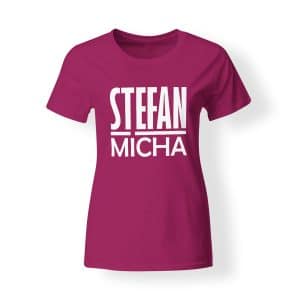 T-Shirt Damen Stefan Micha Logo pink