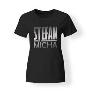 T-Shirt Damen Stefan Micha schwarz