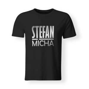 T-Shirt Herren Stefan Micha Logo schwarz
