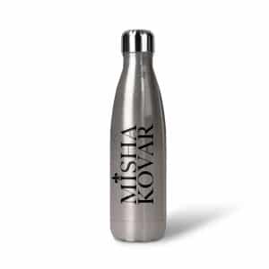 Misha Kovar Thermosflasche silber Logo