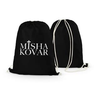 Rucksack Misha Kovar schwarz Logo
