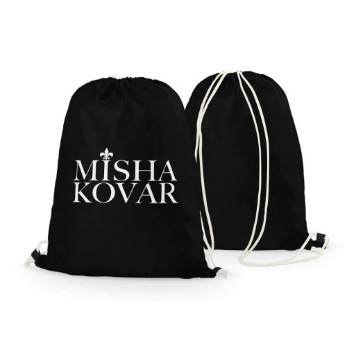 Rucksack Misha Kovar schwarz Logo