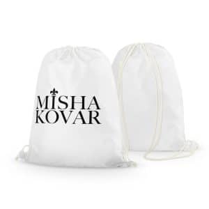 Rucksack Misha Kovar weiß Logo