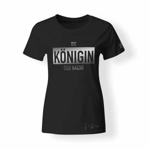 Misha Kovar T-Shirt Damen Königin der Nacht Logo schwarz