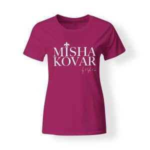 Misha Kovar T-Shirt Damen Logo pink