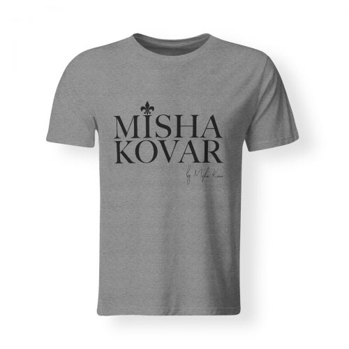 Misha Kovar T-Shirt Herren Logo grau