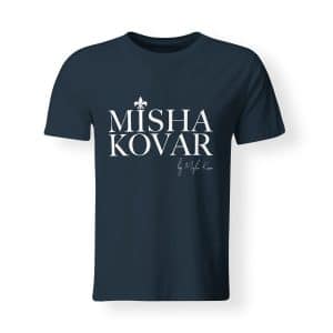 Misha Kovar T-Shirt Herren Logo navy