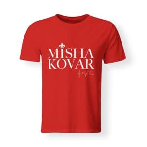 Misha Kovar T-Shirt Herren Logo rot