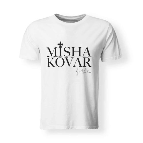 Misha Kovar T-Shirt Herren Logo weiß