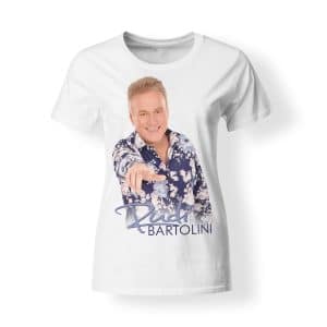 T-Shirt Damen Rudi Bartolini Foto blau weiss