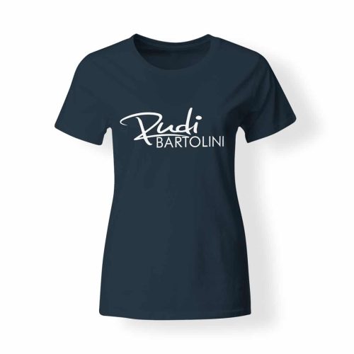 T-Shirt Damen Rudi Bartolini Logo navy