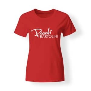 T-Shirt Damen Rudi Bartolini Logo rot