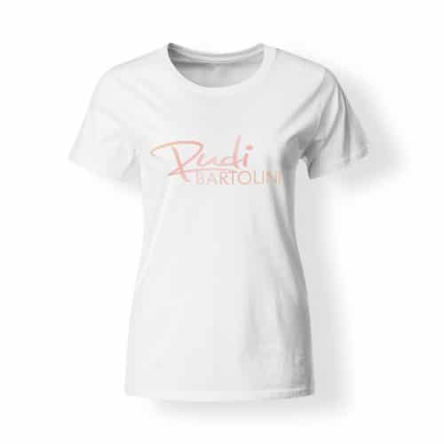 T-Shirt Damen Rudi Bartolini Logo weiß