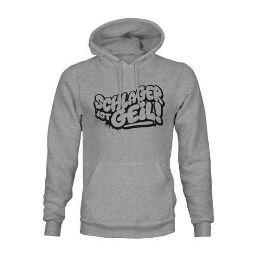 hoodie schlager ist geil grau