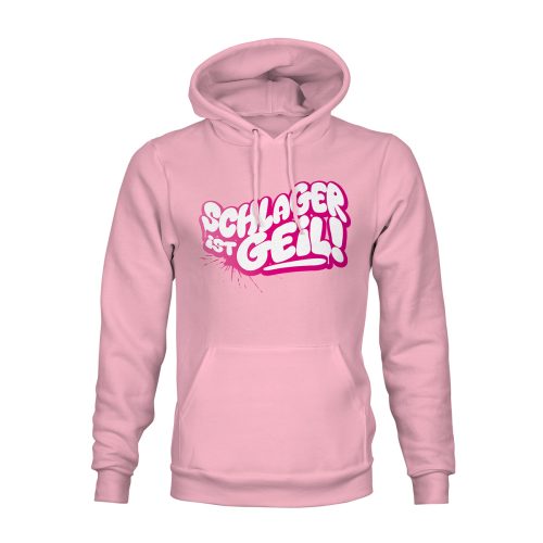 hoodie schlager ist geil rosa