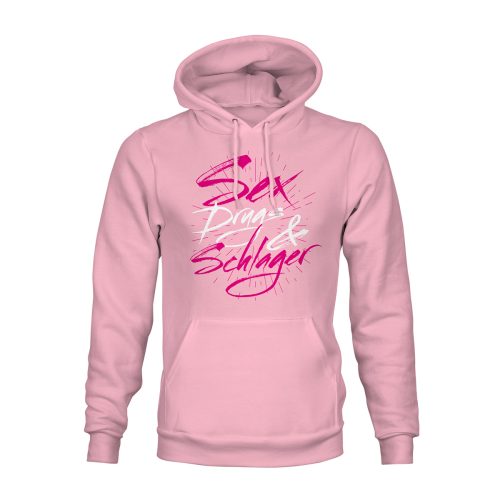 Hoodie Sex Drugs & Schlager 2.0 rosa