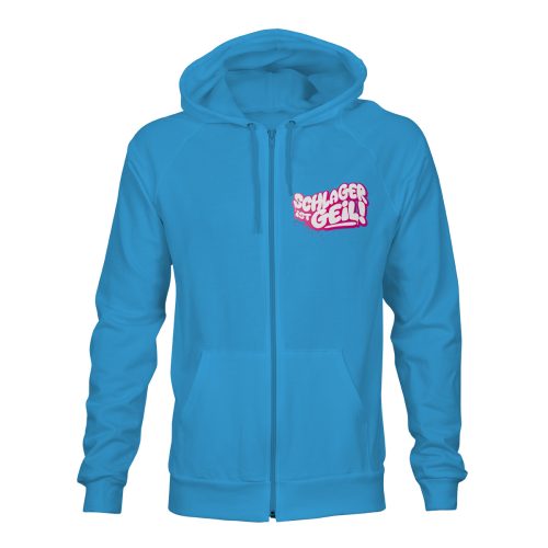 ZIP Hoodie Schlager ist geil blau