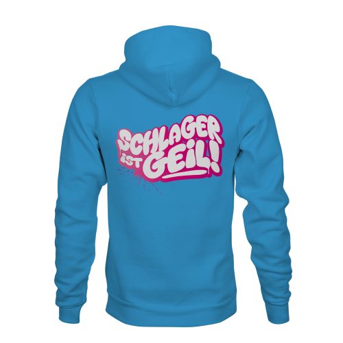 ZIP Hoodie Schlager ist geil blau