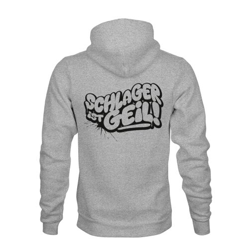 ZIP Hoodie Schlager ist geil grau