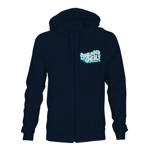 ZIP Hoodie Schlager ist geil navy