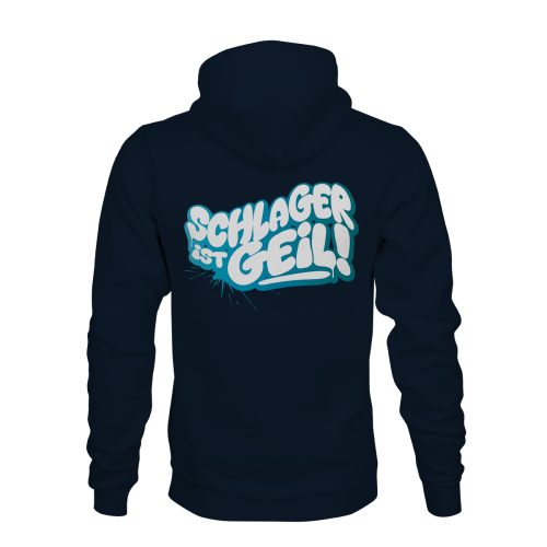 ZIP Hoodie Schlager ist geil navy