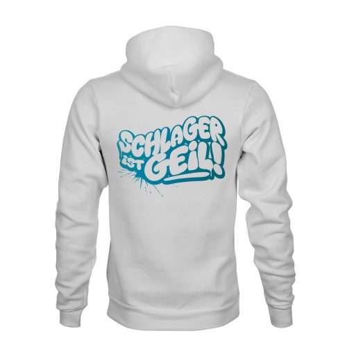 ZIP Hoodie Schlager ist geil weiß