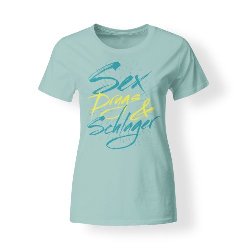 sex dugs schlager t-shirt damen mint