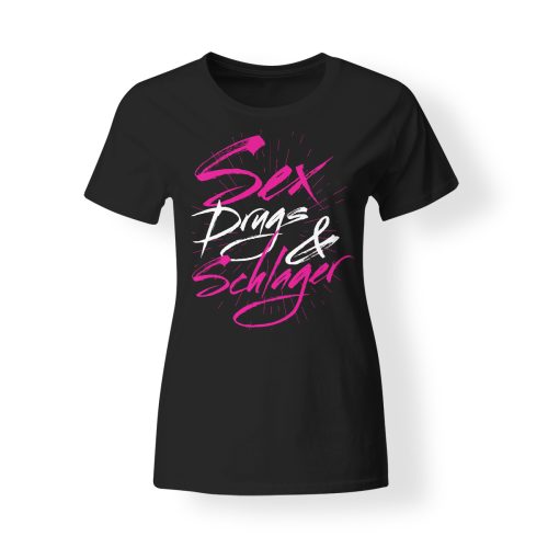 sex dugs schlager t-shirt damen schwarz