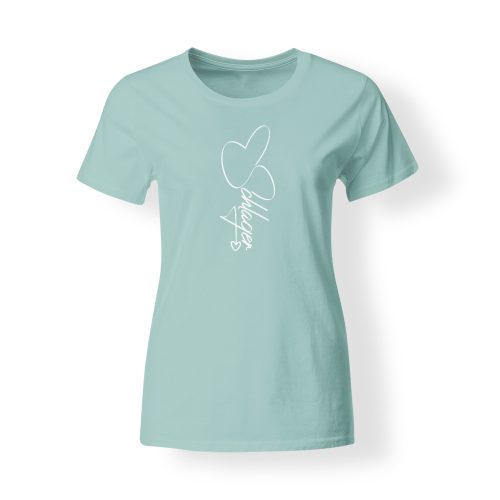 T-Shirt Damen Schlager Signature mint