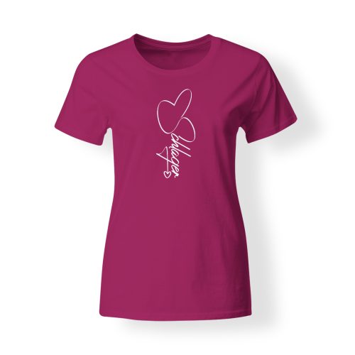 T-Shirt Damen Schlager Signature pink