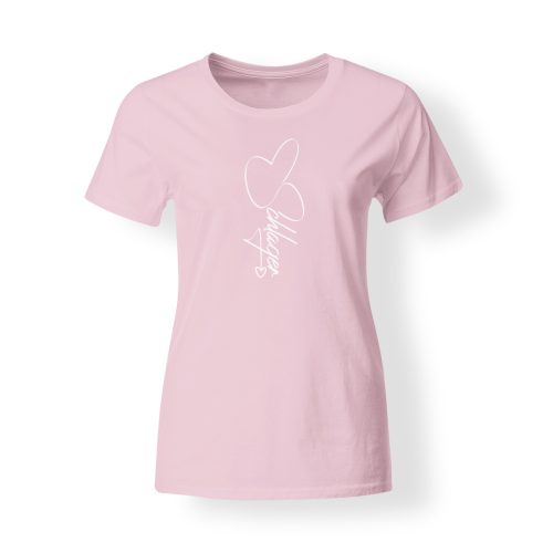 T-Shirt Damen Schlager Signature rosa