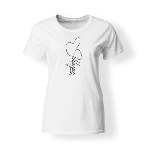 T-Shirt Damen Schlager Signature weiß