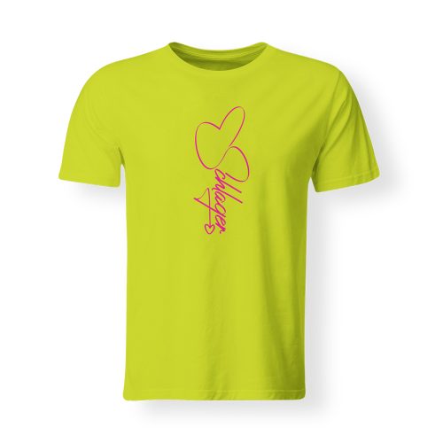 T-Shirt Schlager Signature pixel lime gelb