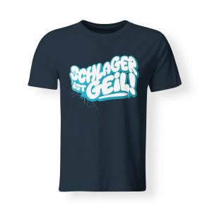 t-shirt schlager ist geil navy