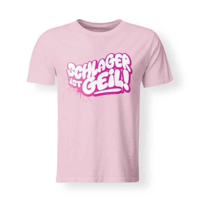 t-shirt schlager ist geil rosa