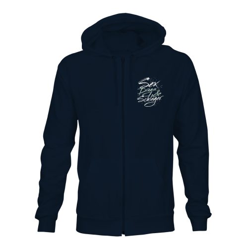 zip hoodie sex drugs schlager navy