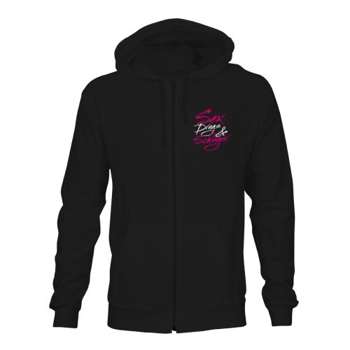 zip hoodie sex drugs schlager schwarz