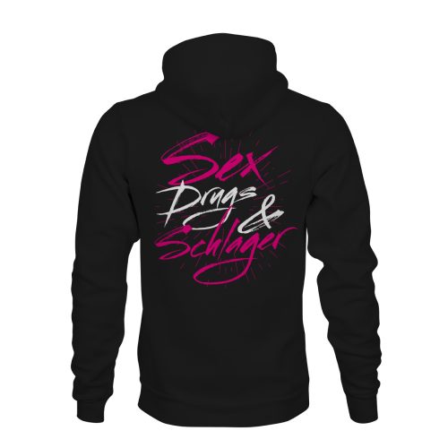 zip hoodie sex drugs schlager schwarz