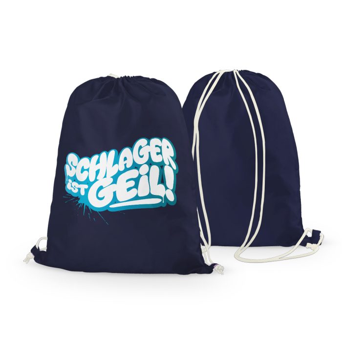 Schlager ist geil Rucksack navy