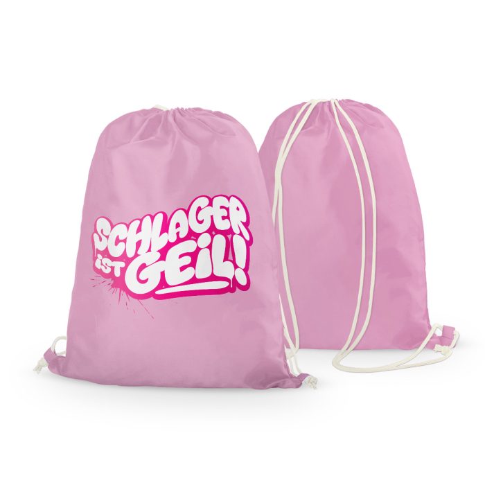 Schlager ist geil Rucksack rosa