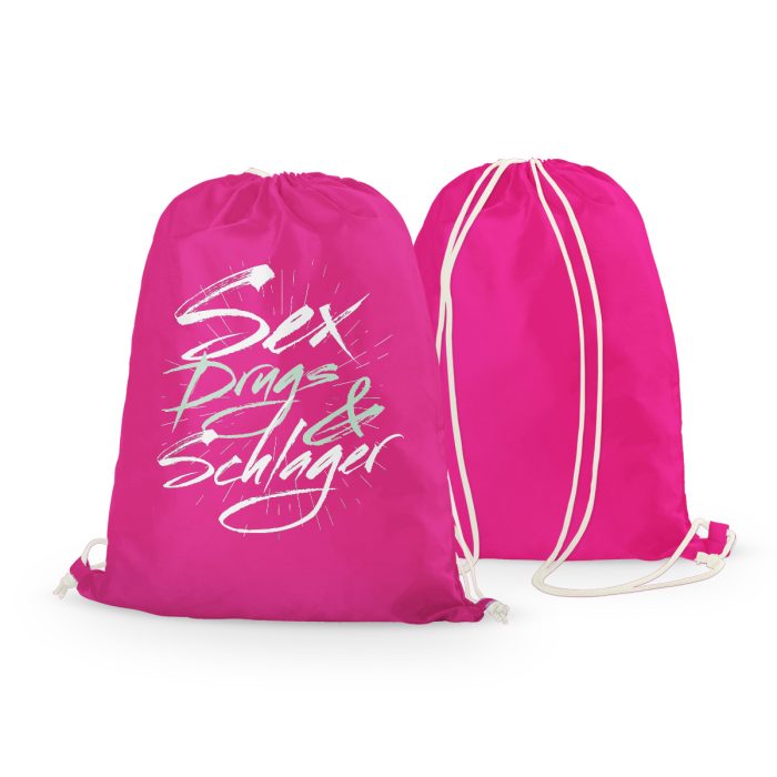 sex drugs schlager rucksack pink