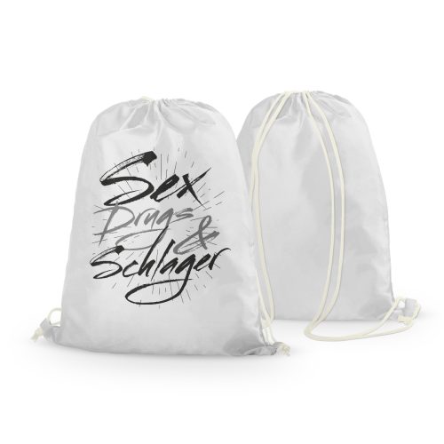 sex drugs schlager rucksack weiß